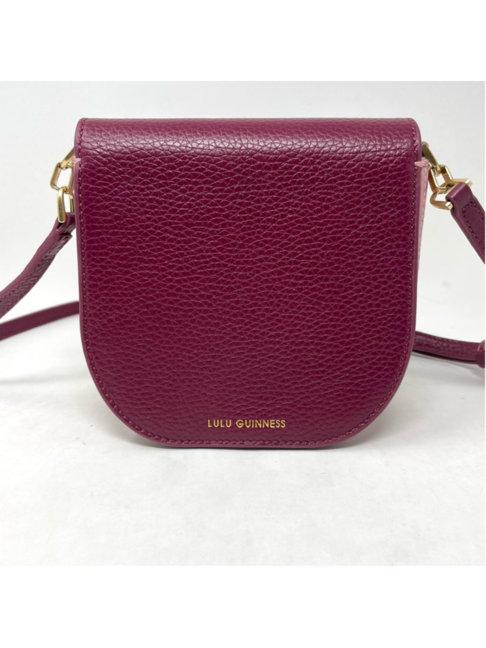 Lulu Guinness Small Leather Colorblock Pink Lips Shoulder Bag - Picture 3 of 11